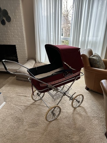 British silver cross pram - british,