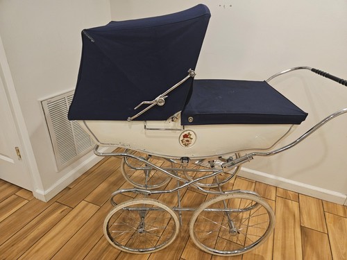 Vintage silver cross stroller - vintage,