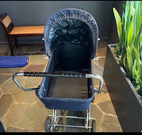 Rare silver cross pram - , navy